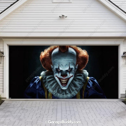 Spooky Clown Halloween Garage Cover